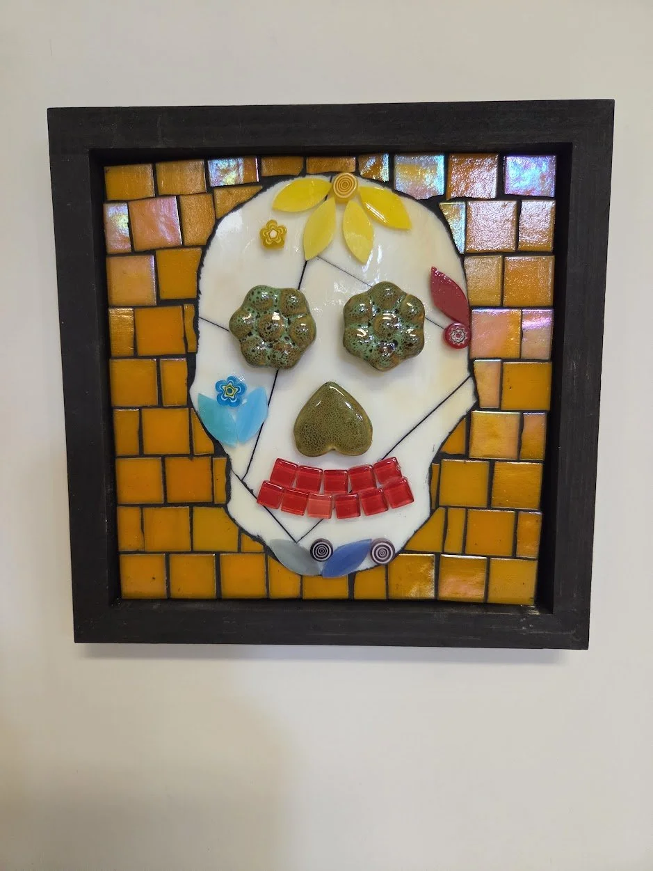 Orange Sugar Skull by Beca K