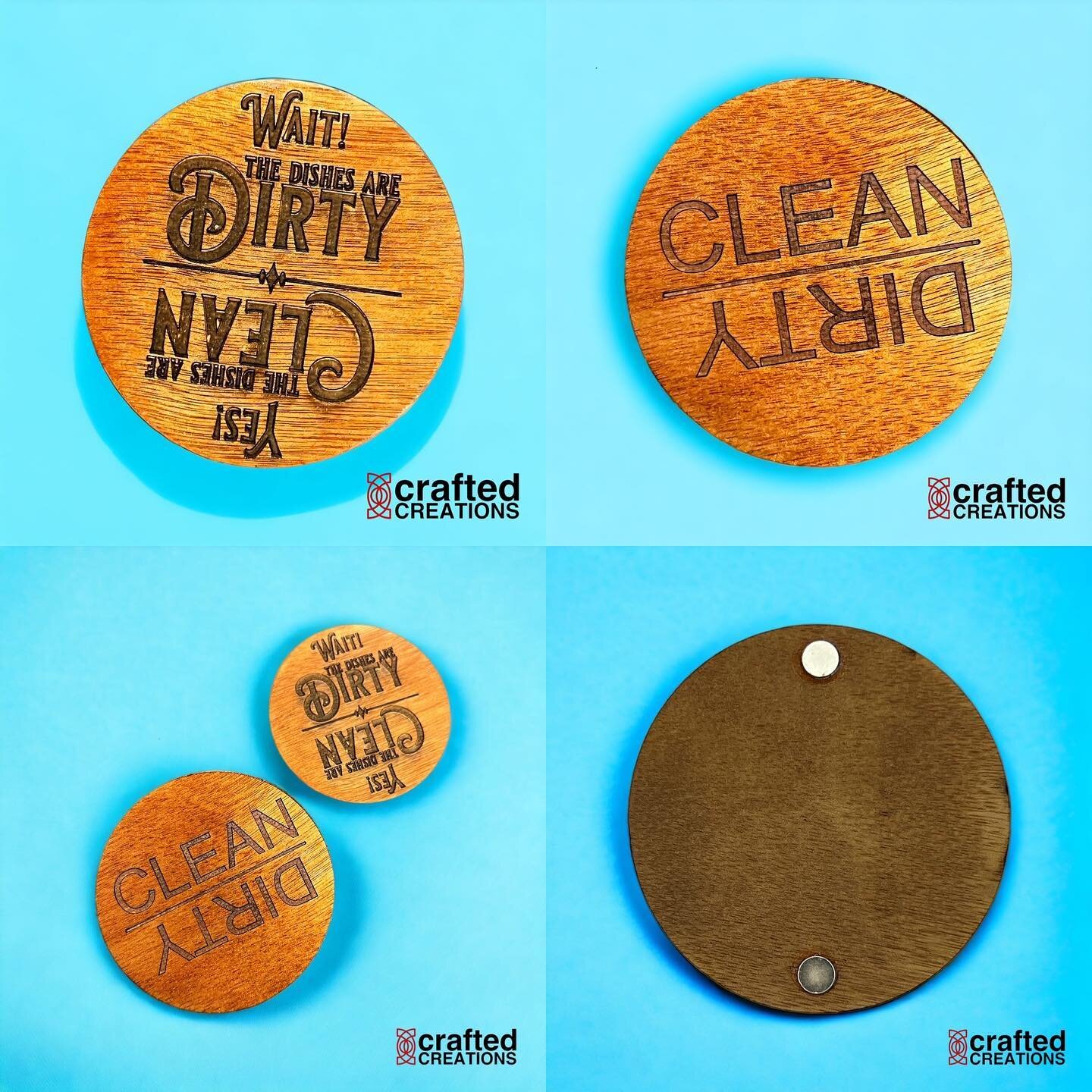 Dishwasher Clean/Dirty signs are now available on the shop. #craftedcreations #dishwasher #kitchen