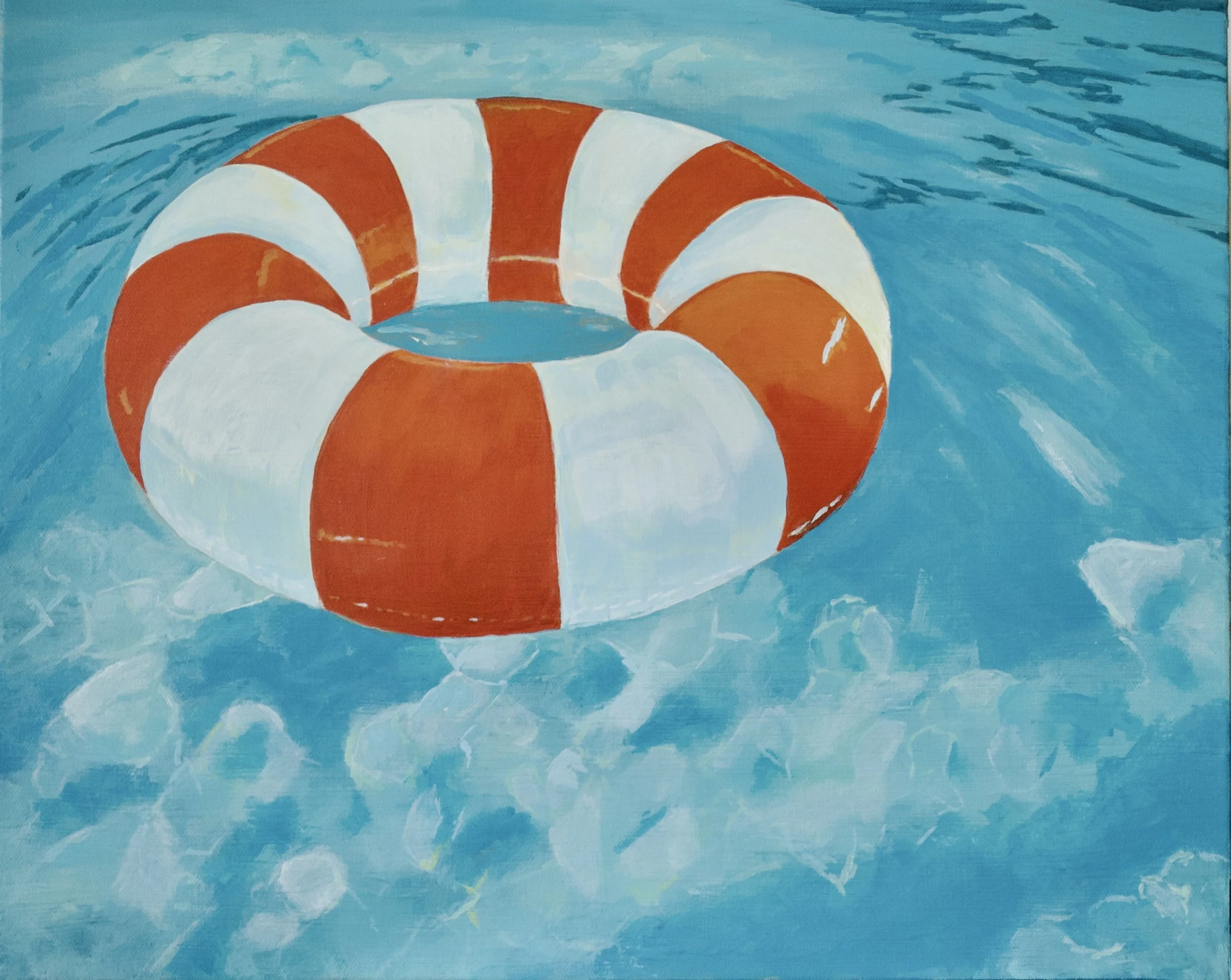 Floating 
20 x 16 Acrylic on canvas