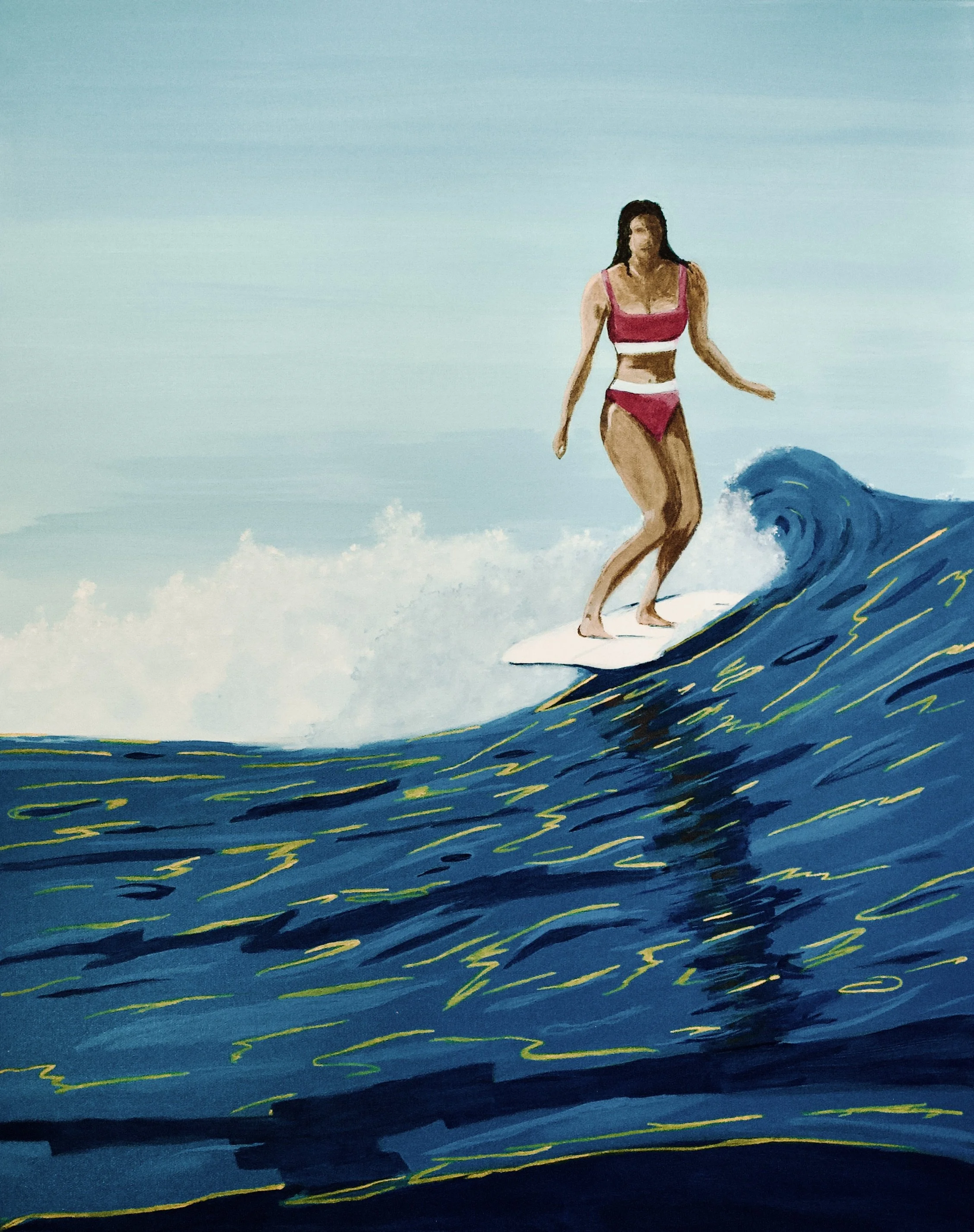 Surfer in Fuchsia
24 x 36 Acrylic on Canvas