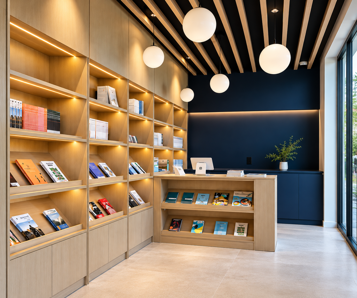 Modern Minimalist Bookstore Interior.png