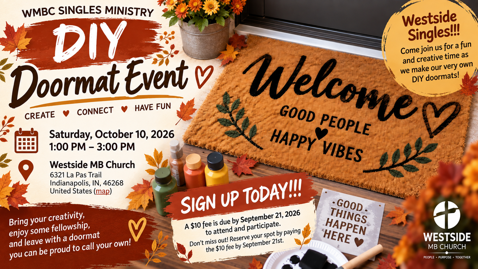 WMBC Singles Ministry DIY Doormat Event