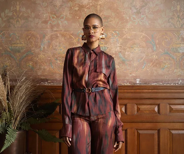 Ikat Trench Shirt
