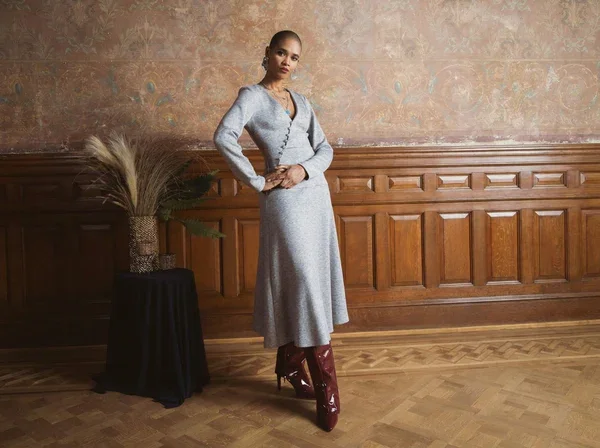 The Ultra Soft Knit Lady-Like Midi Dress