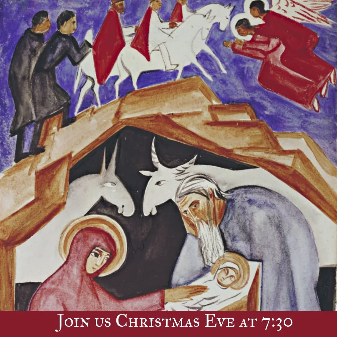 Join us for our candlelight Christmas Eve service, 7:30 pm at 2826 Birchwood Ave in Bellingham, where together we will celebrate Christ&rsquo;s birth! [Natalia Goncharova. The Nativity, for Liturgy, 1915. Watercolor, gouache, and pencil on paper. The