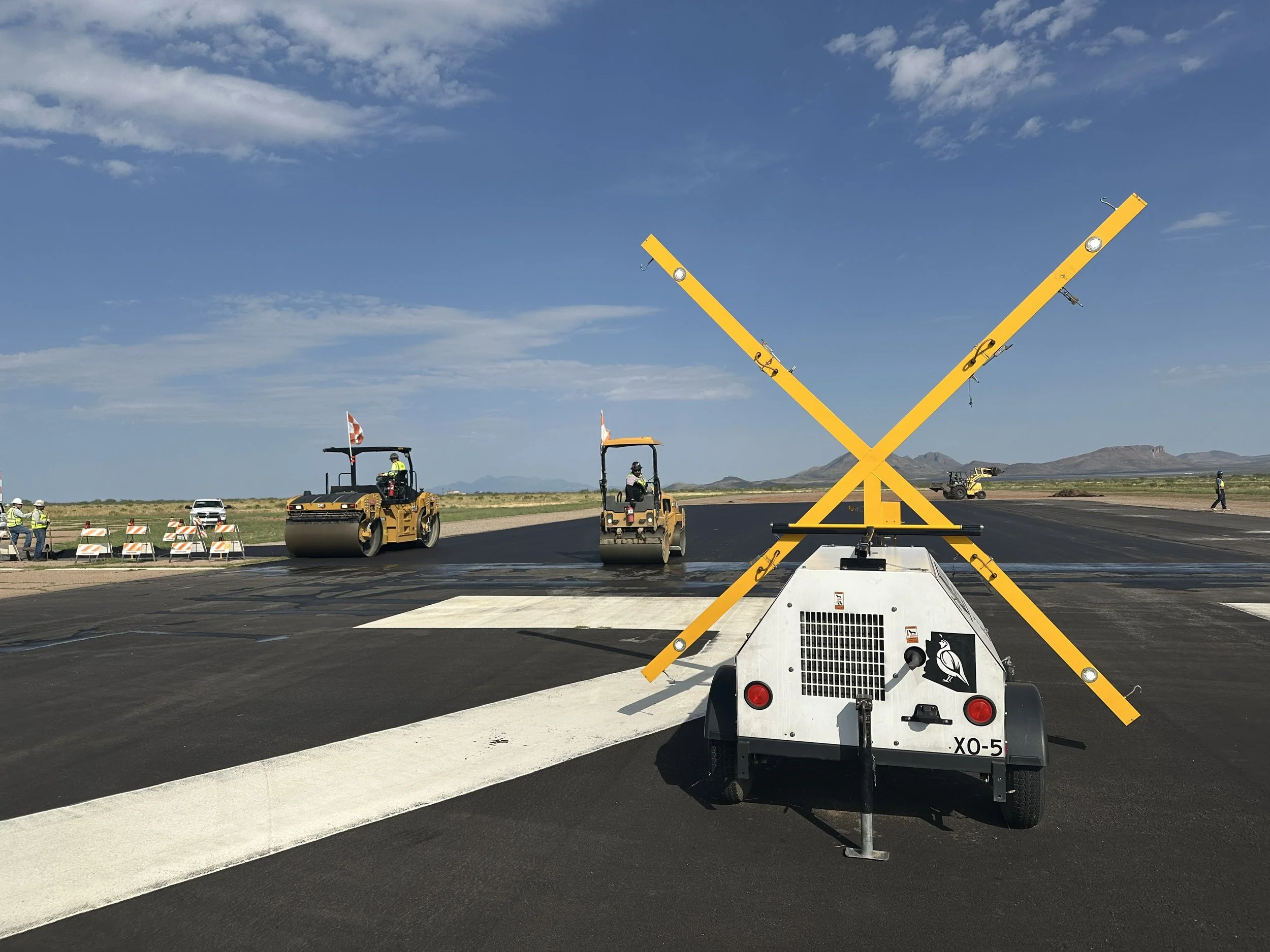 iSX crews paved tight-spec asphalt paving on a Runway 26 at Libby Army Airfield.