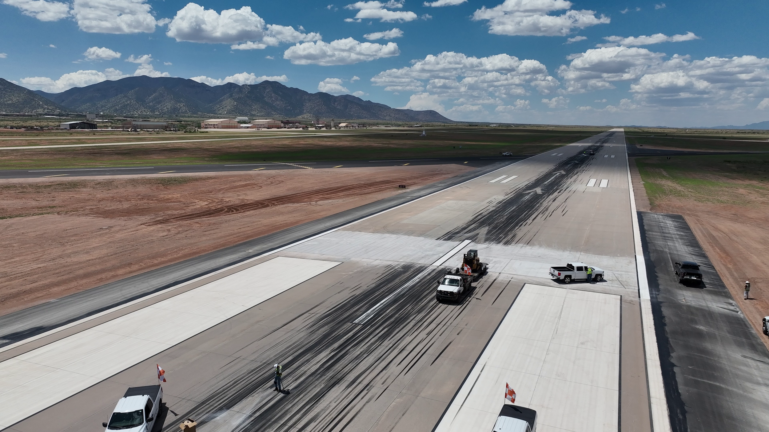 Runway concrete and asphalt pavement completed on LAAF runways. Safety, on-time, and on-budget for critical infrastructure