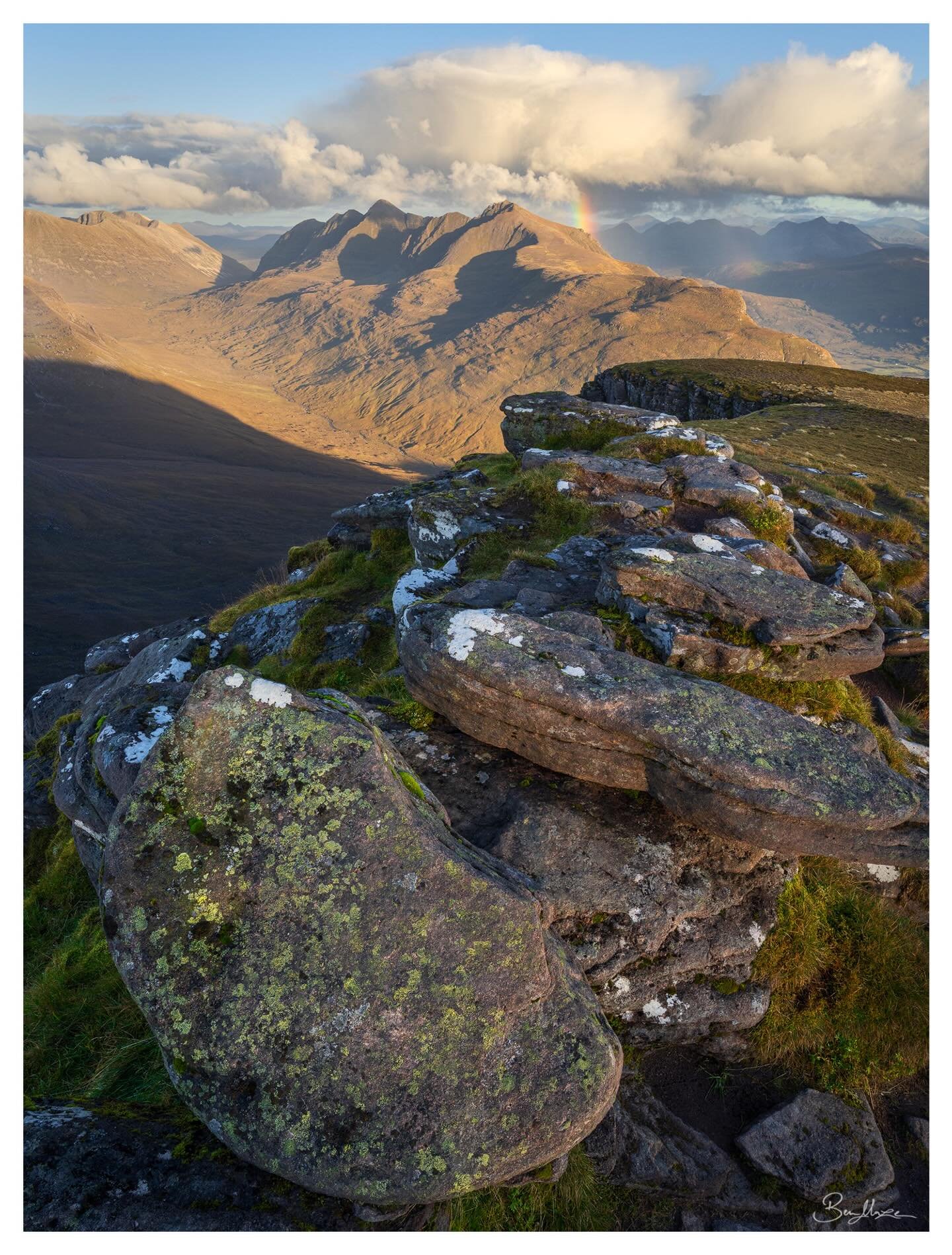 &lsquo;Stepping Stones&rsquo; (2025)

Rainbows and Torridon sandstone on the summit of Tom na Gruagaich looking back towards Liathach.