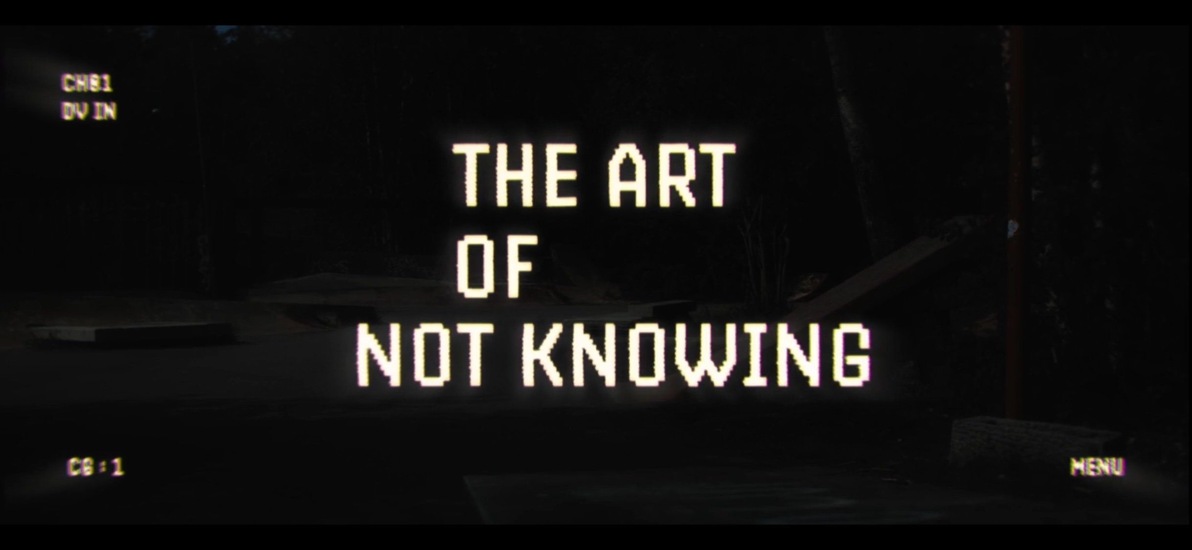the Art of not knowing