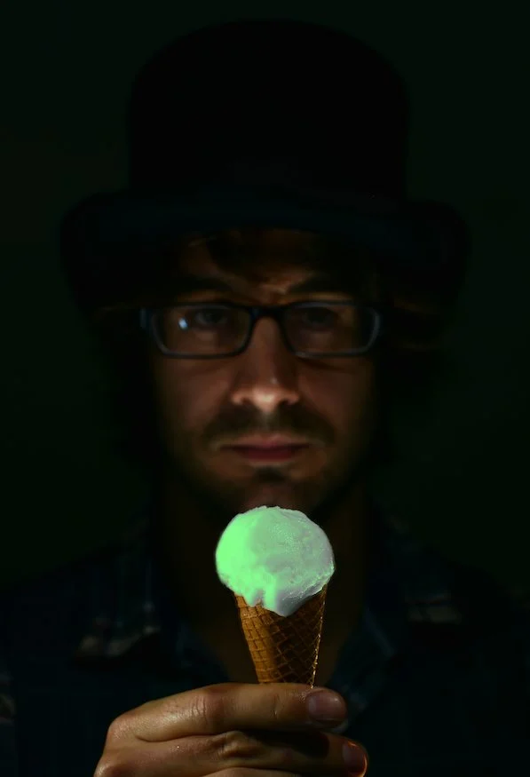 Glow in the dark ice cream, produced by Lick Me I'm Delicious