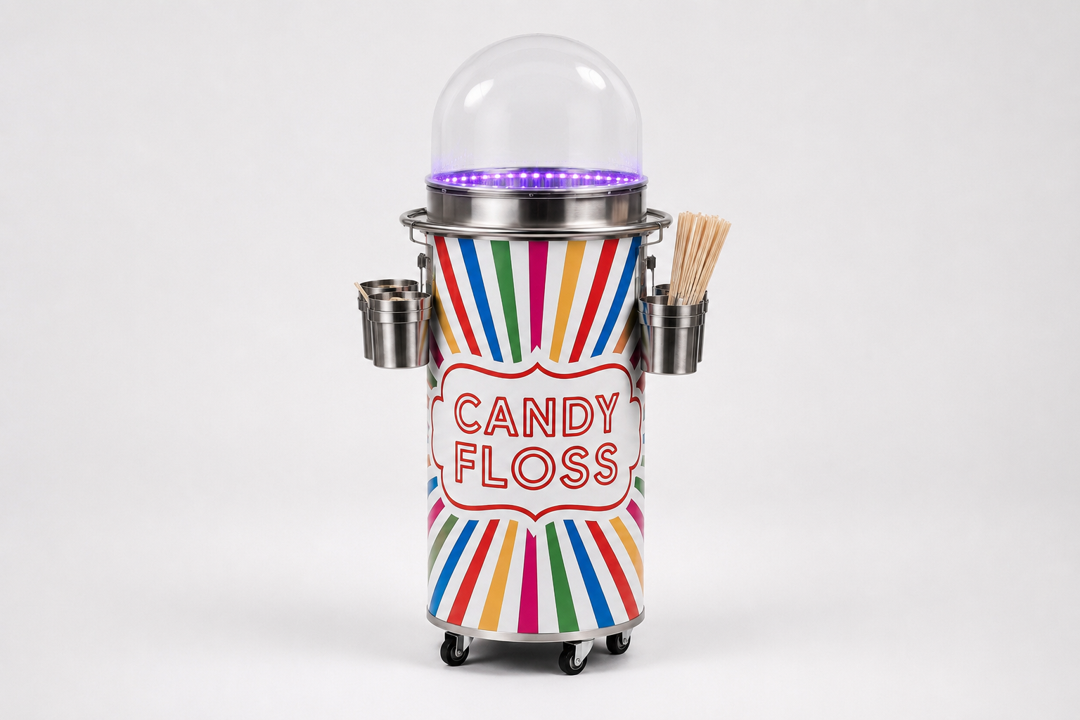 An image of the candy floss whizzer, shot in a studio