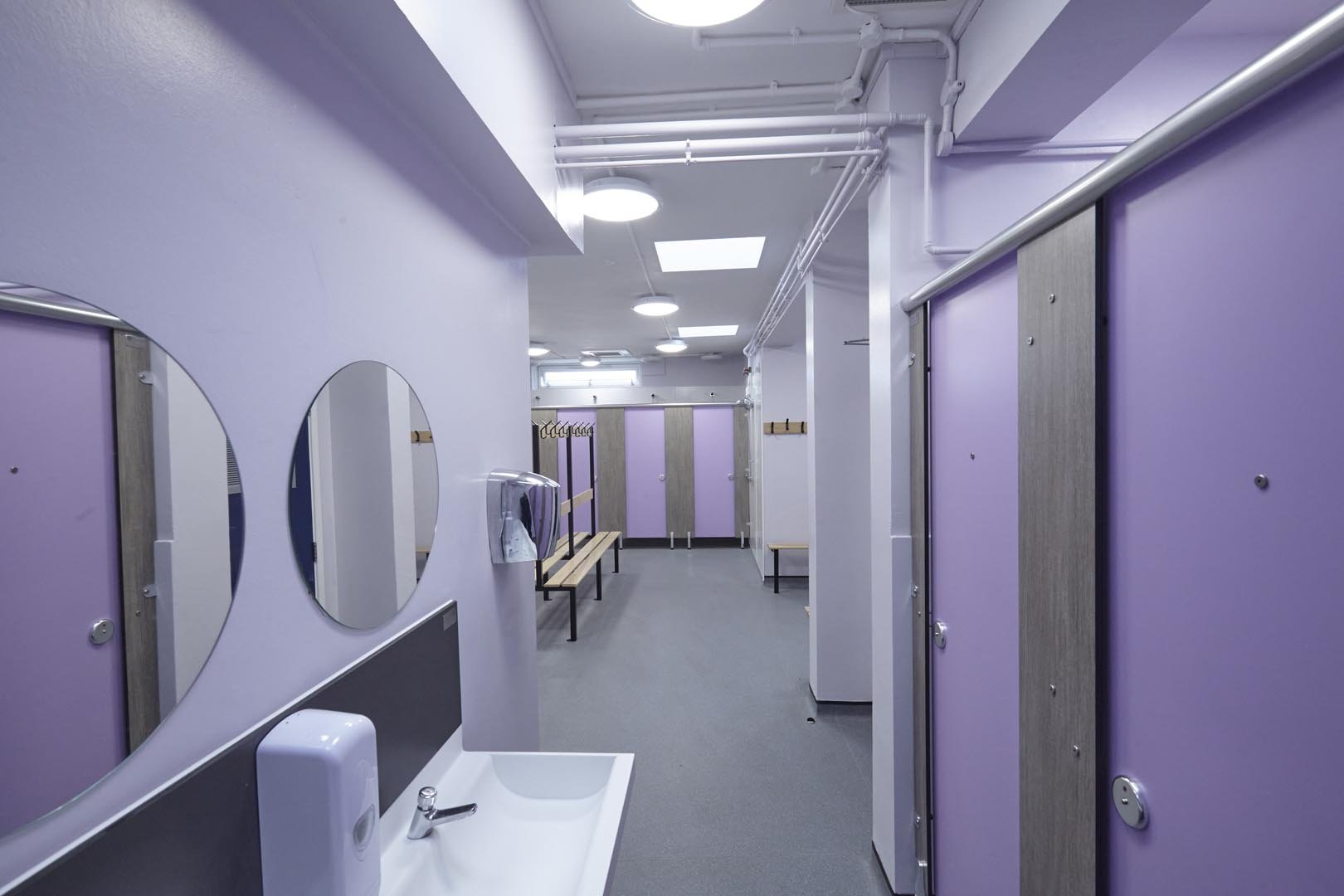 purple toilets, vanity trough and changing rooms at churchmead school.jpg