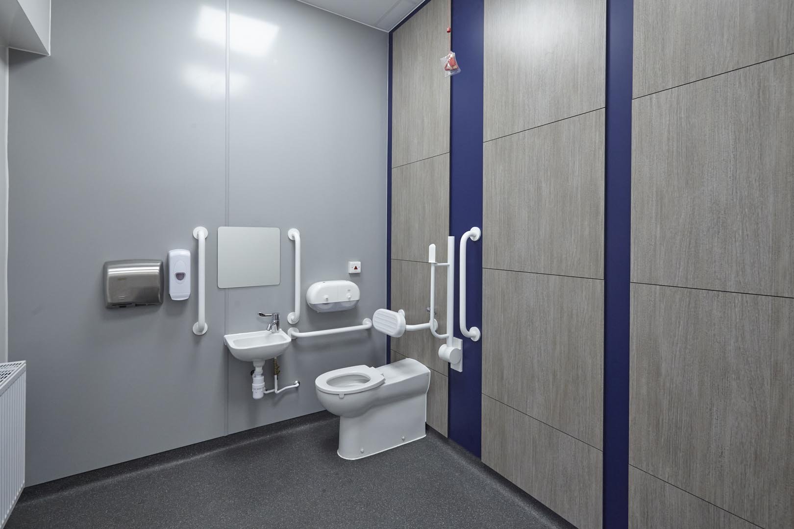Doc M disabled toilet in navy and grey at collingwood college.jpg