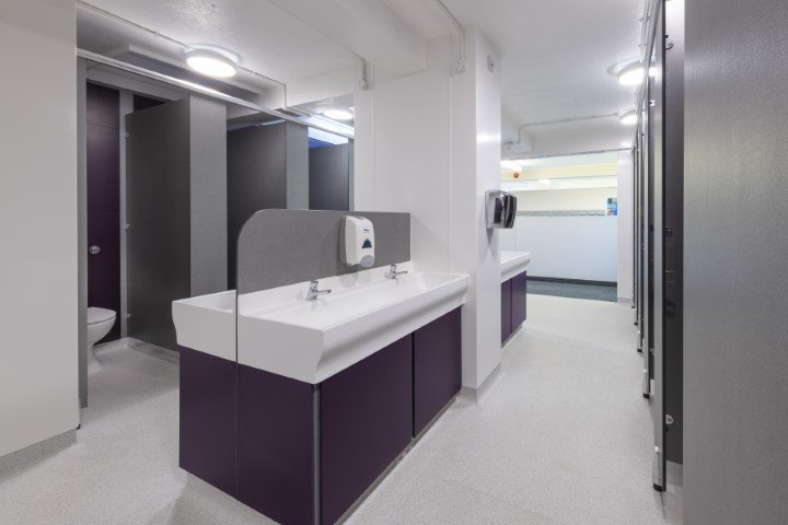 hand washing area in a washroom at fakenham academy.jpg