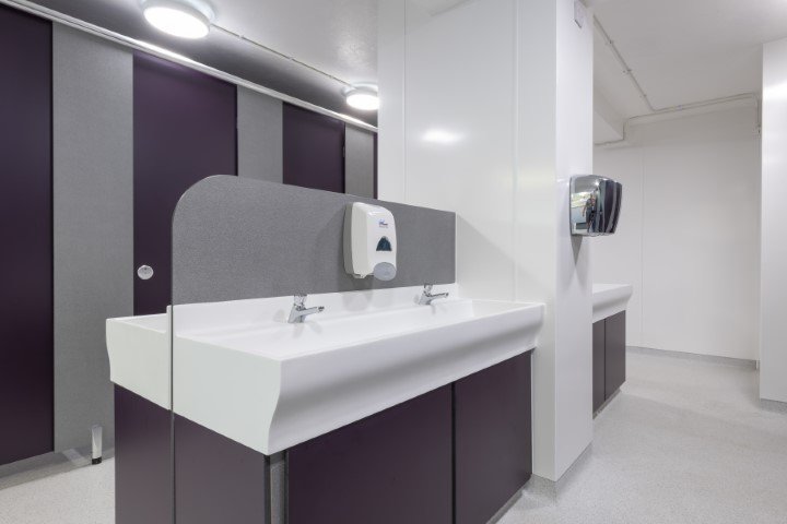 view of the communal hand wash area in toilets at fakenham academy.jpg