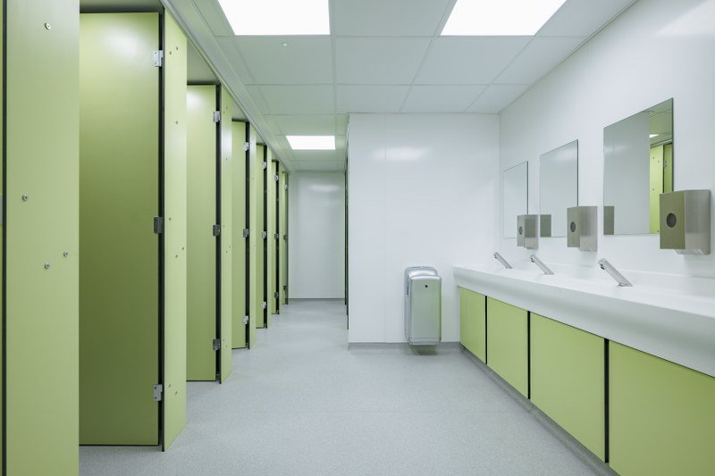 privacy washroom in green colour scheme at ashcombe school.jpg