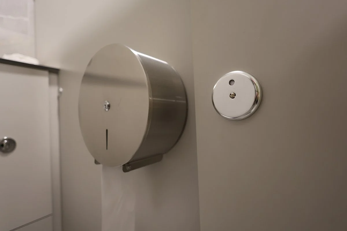 Paper dispenser and high quality locking mechanism at golf club.jpg