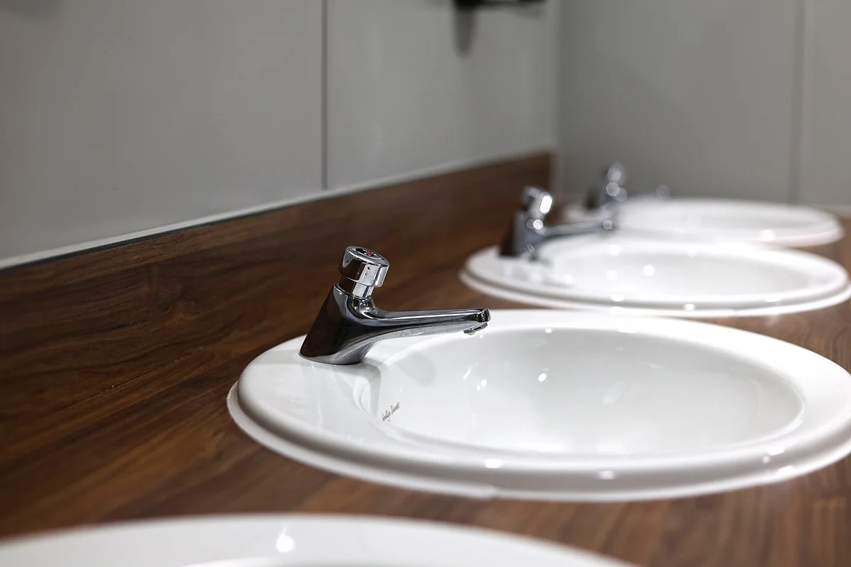 Close up of recessed basins at holiday park.jpg