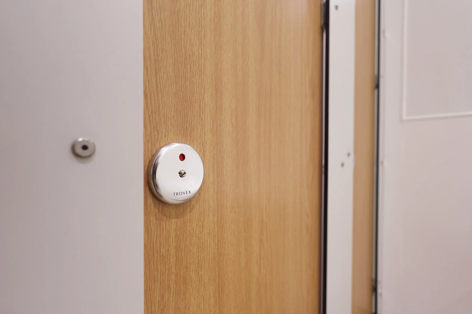 Locking mechanism on cubicle door at Lancing College.jpg