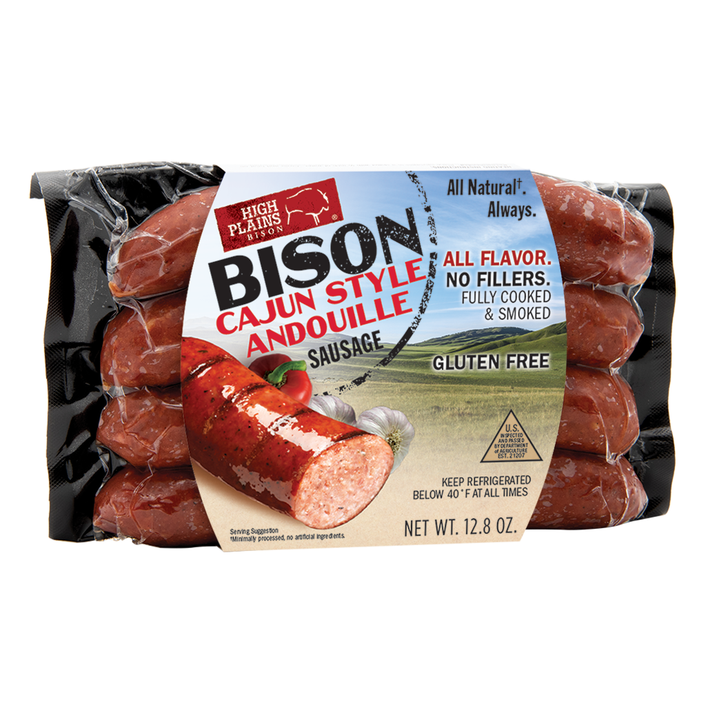 CAJUN ANDOUILLE BISON SAUSAGES —