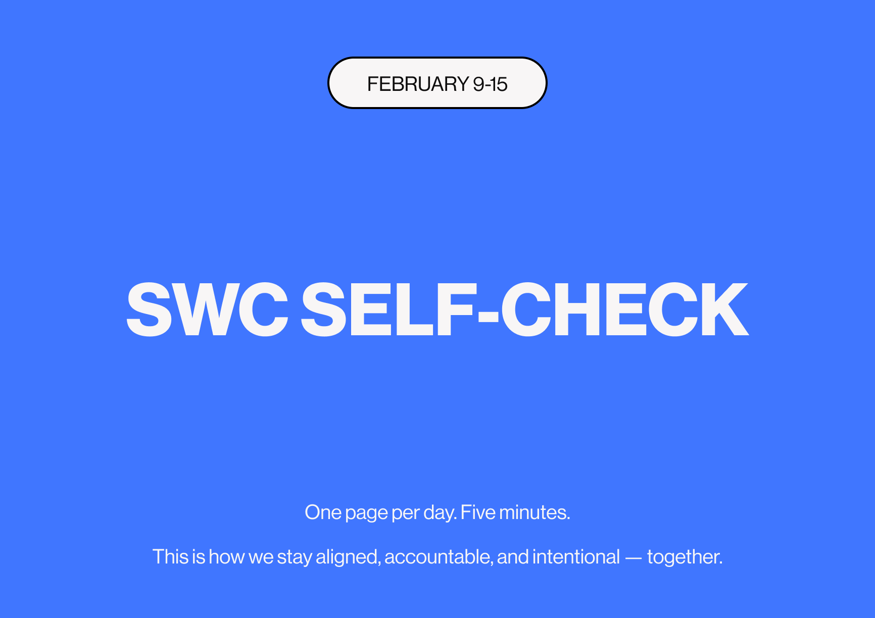 02/09 - 02/15 Self-Check