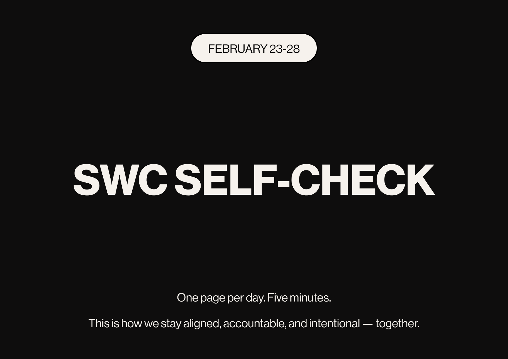 02/23 - 02/28 Self-Check