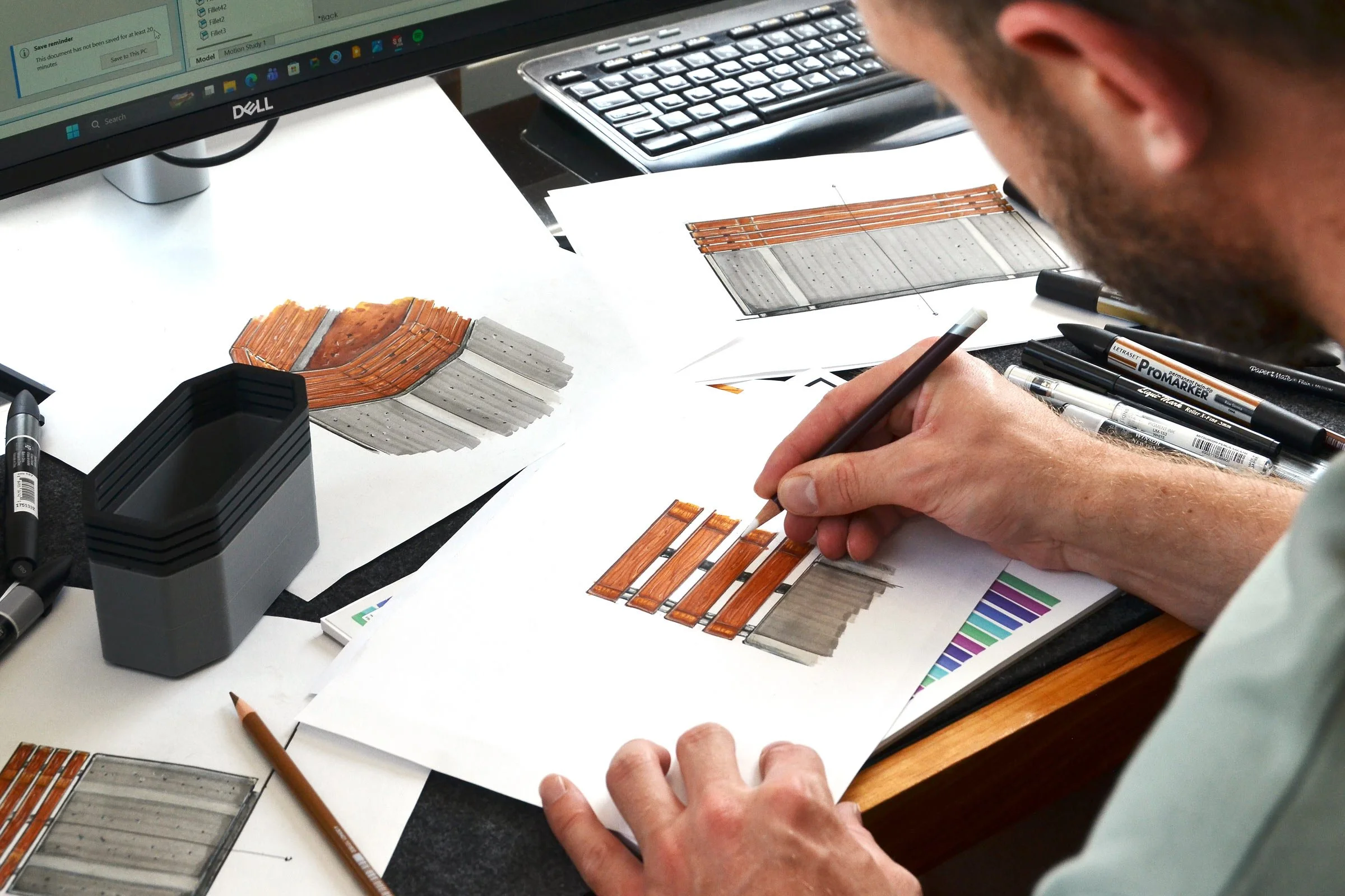 Ross Whillis Design Garden Planter Sketching