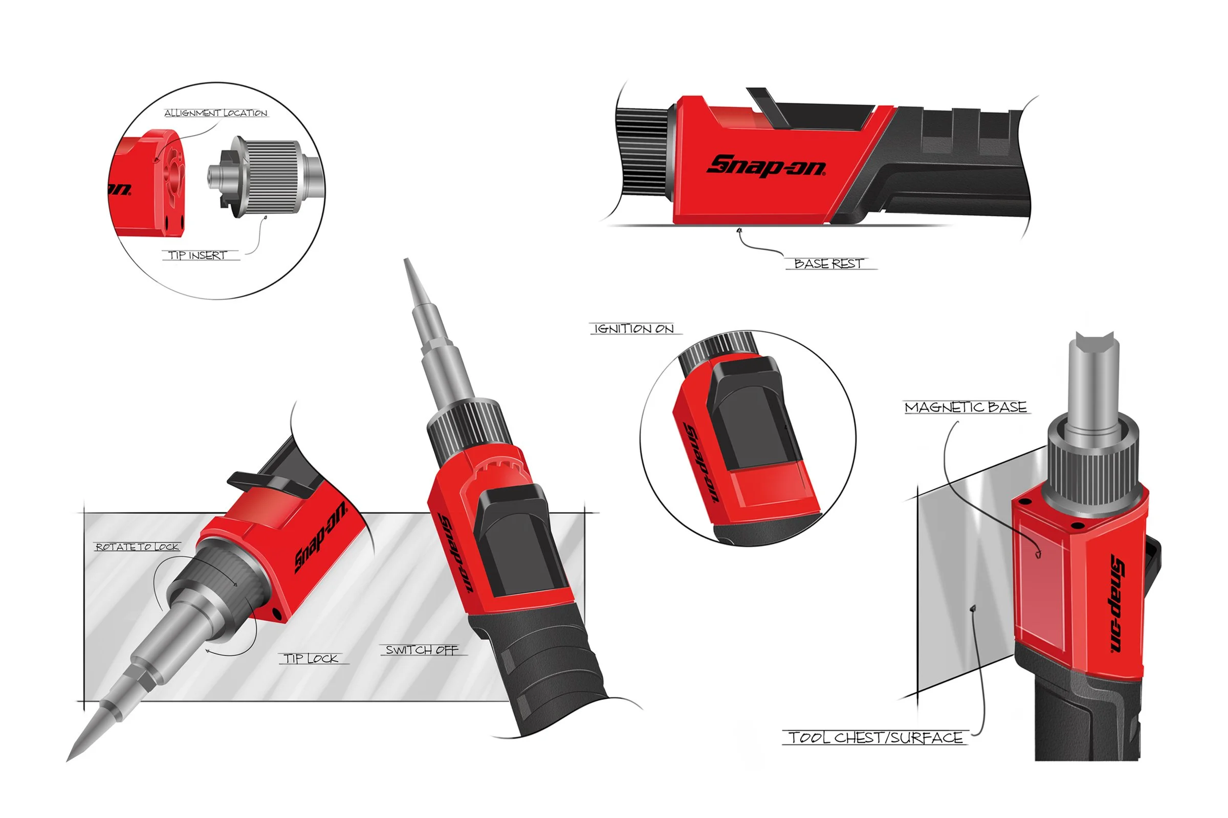 Ross Whillis Design Snap On Soldering Iron Sketches