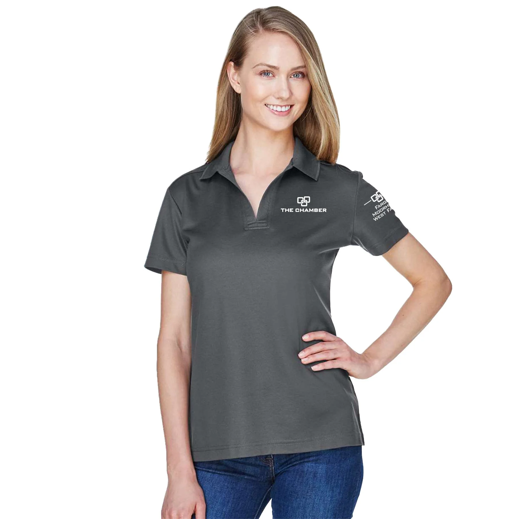 Devon & Jones CrownLux Performance Ladies' Plaited Polo