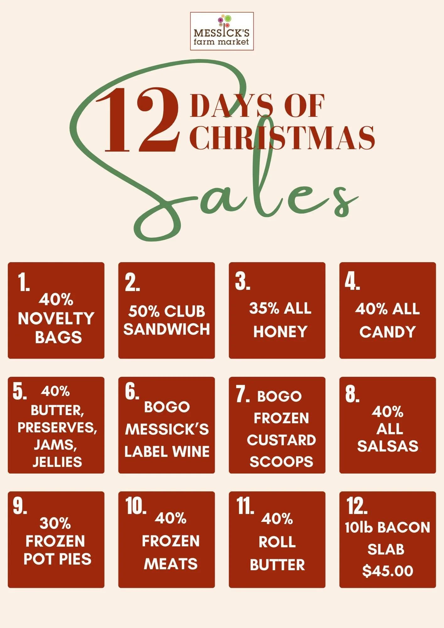 IT'S HERE! The 12 Days of Christmas Sale begins MONDAY, so get ready to stock up on some of your favorites! 🎄🎁