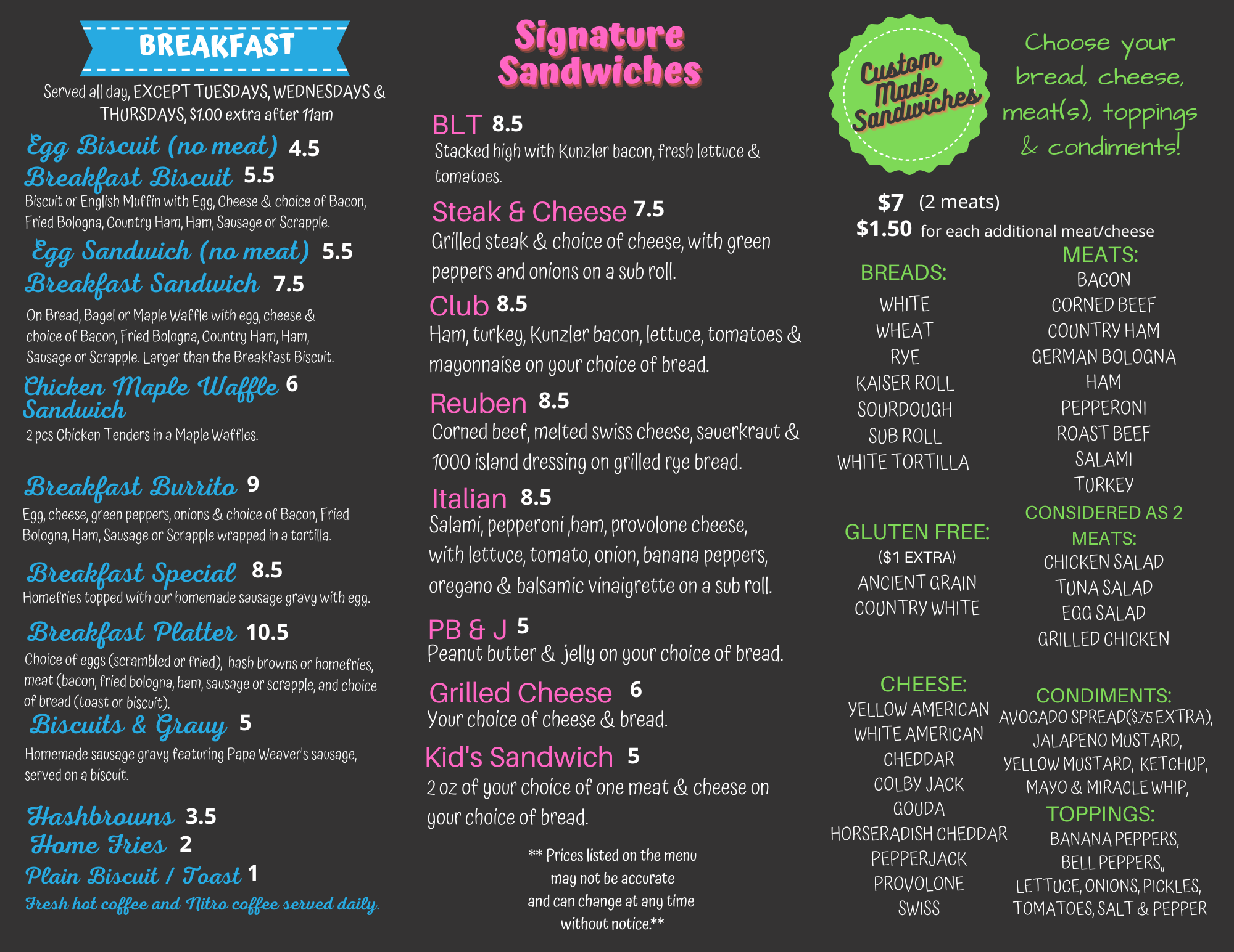 Menu — Messick's Farm Market