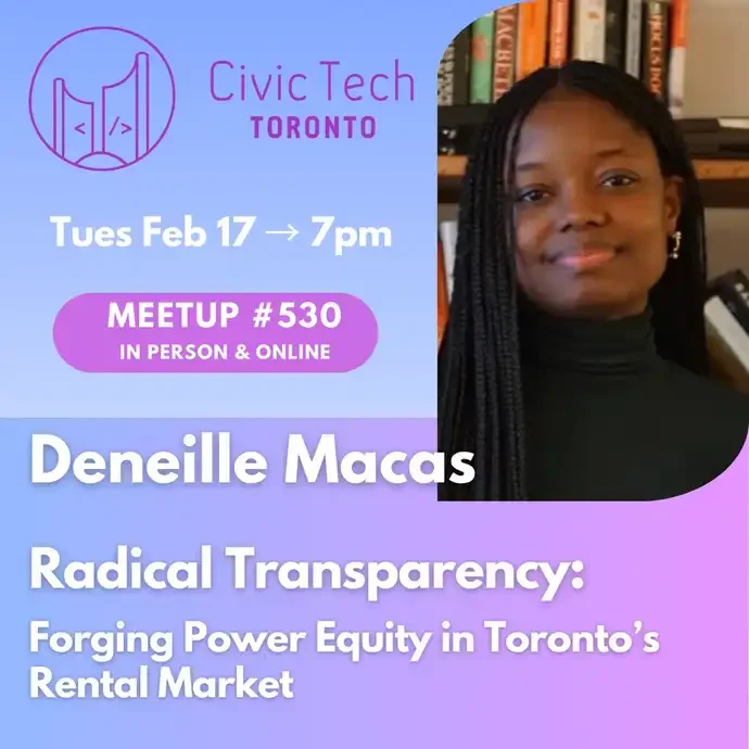 Civic Tech TALK // FEB 17 // ONLINE + IN-PERSON