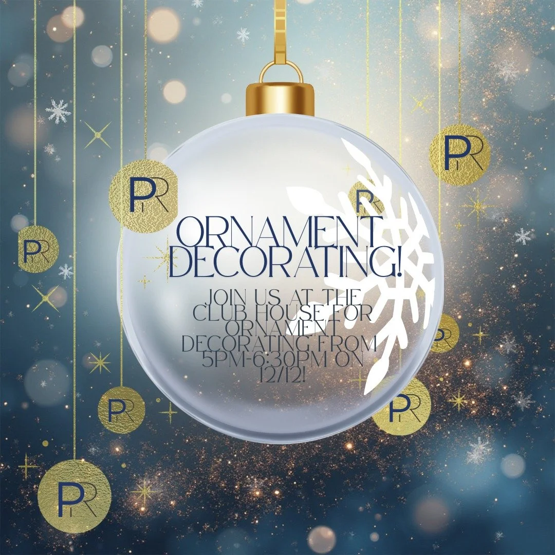 🎄 ORNAMENT DECORATING PARTY!

Join us for a fun, festive crafting time with your neighbors!

📅 Date: 12.12.25
⏰ Time: 5PM-6:30PM
📍 Location: Club House

All supplies provided &bull; All ages welcome &bull; Wine, juice, snacks will be served!

Come