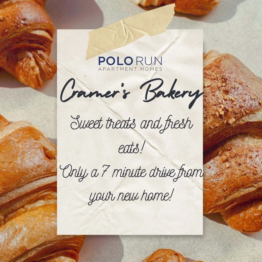 Just found the cutest bakery only 7 minutes from Polo Run Apartment Homes! 🍰🥐

If you haven&rsquo;t checked out @cramerbakery, you&rsquo;re seriously missing out. Fresh pastries, cozy vibes, and the sweetest owners. 💛

Support local&mdash;you&rsqu