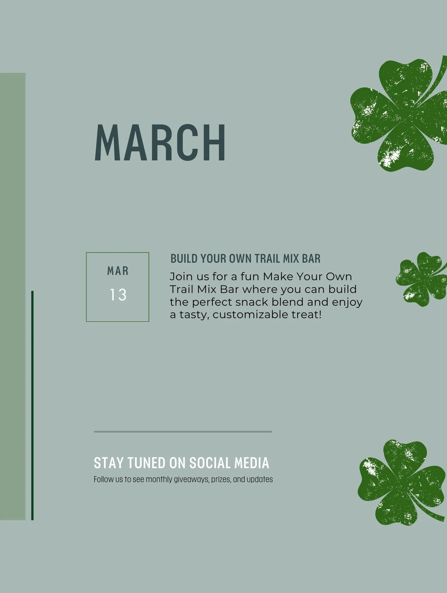 Join us for Build Your Own Trail Mix Bar!