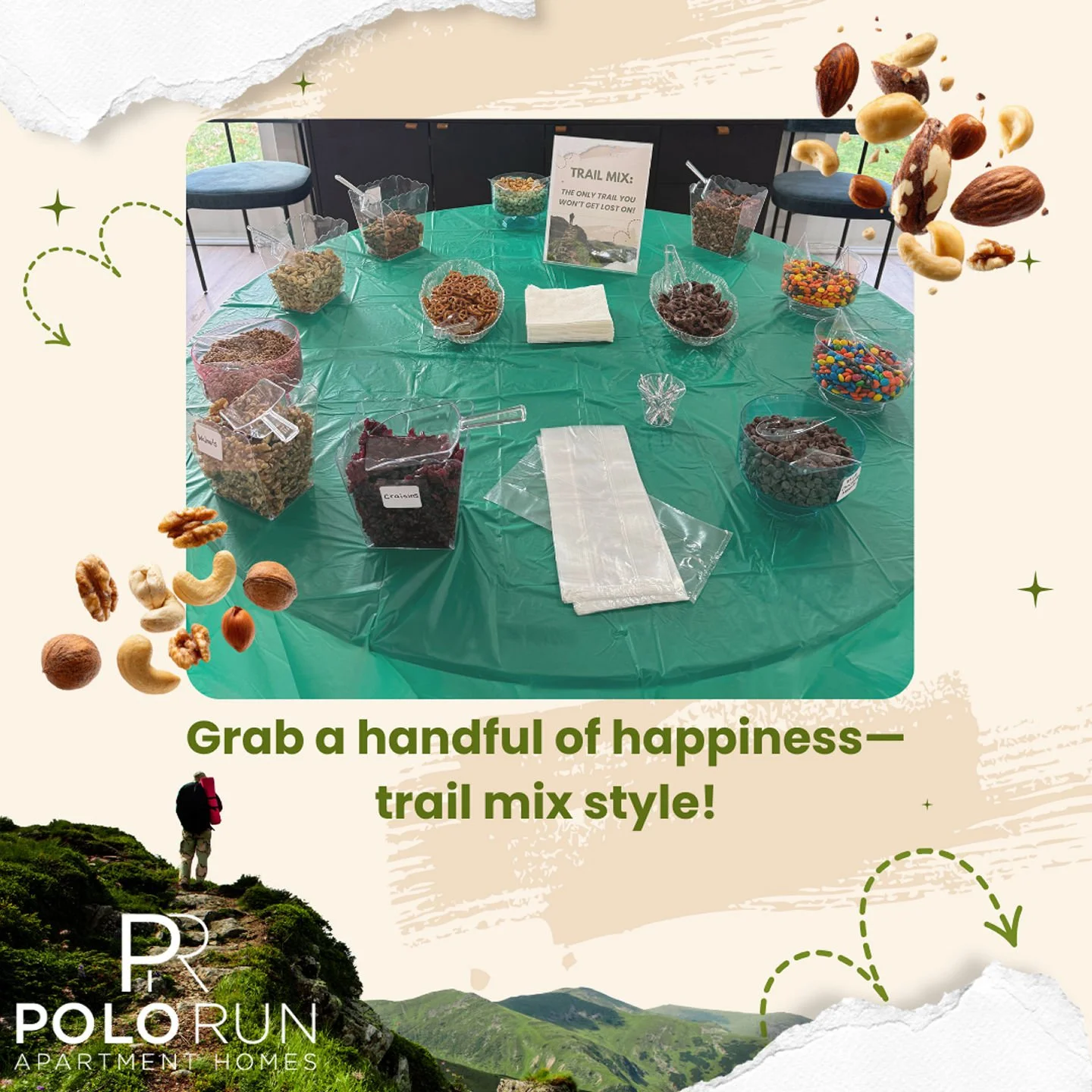 The Trail Mix Bar at the clubhouse was a big hit! 🥜🍫 

Residents had a great time creating their own trail mix combinations 
and enjoying some time with neighbors. Thank you to everyone 
who came out and made the event such a success!

#polorunapar