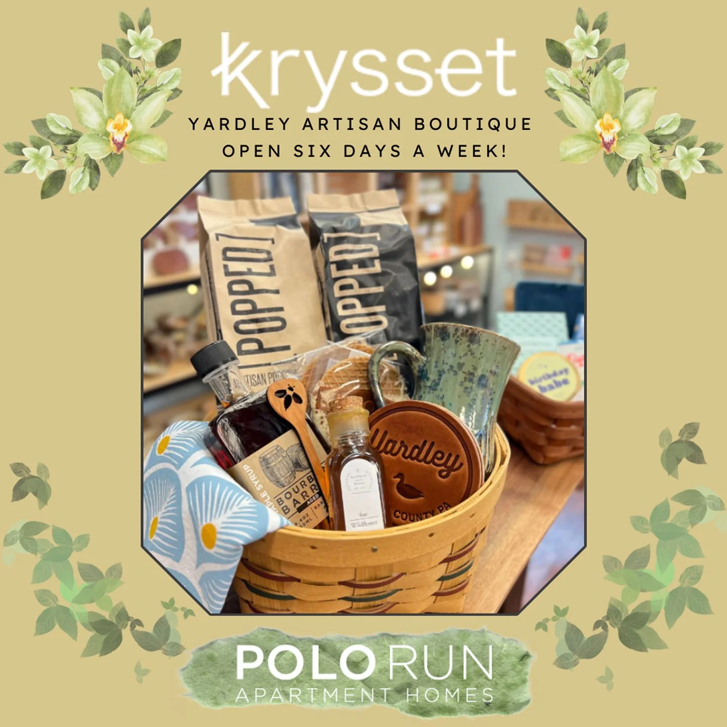 Visit Krysset this weekend! - The Yardley Artisan Boutique

Handcrafted home decor, jewelry, gourmet savory &amp; sweet snacks, candles, 
greeting cards and more! Each item at Krysset is hand picked for its uniqueness and quality. 

📍6 S. Main Stree