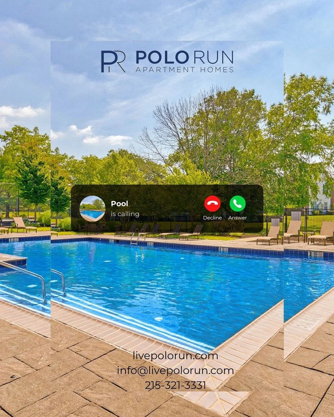 Sun's out, pool's open and problems are sloved! 
#polorunapartments #summer2026 #poolseason #lovewhereyoulive #yardley