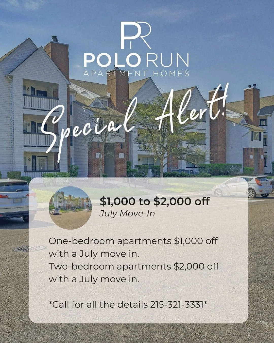Great apartments, amazing amenities, and a special you won't want to miss! Reach out today to learn more before this offer is gone.