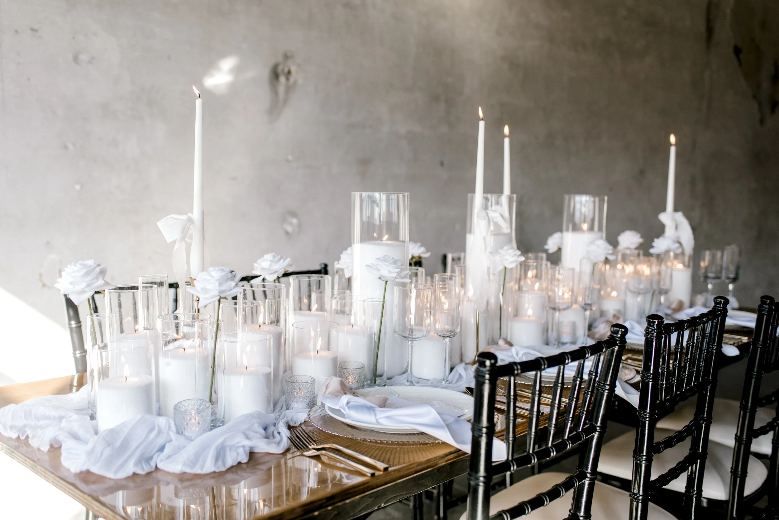 Custom wedding floral installation by Indianapolis wedding florist Floral + Flame Design