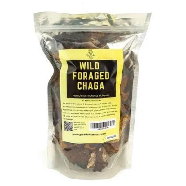 Great Lakes Treats - Wild Foraged Chaga Chunks (12 oz bag)