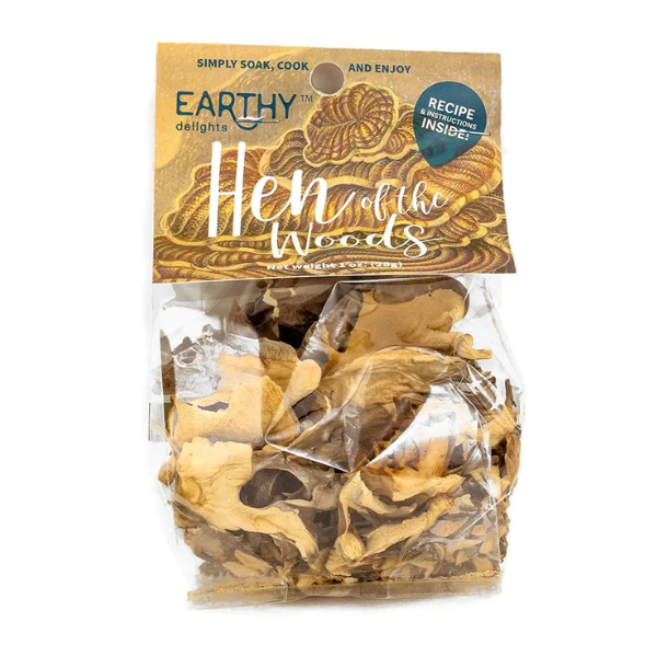 Earthy Delights - Dried  Hen of the Woods Mushrooms (1 oz bag)