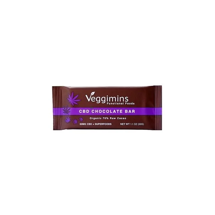 Raw Chocolate Bar with CBD + Superfoods - 50mg