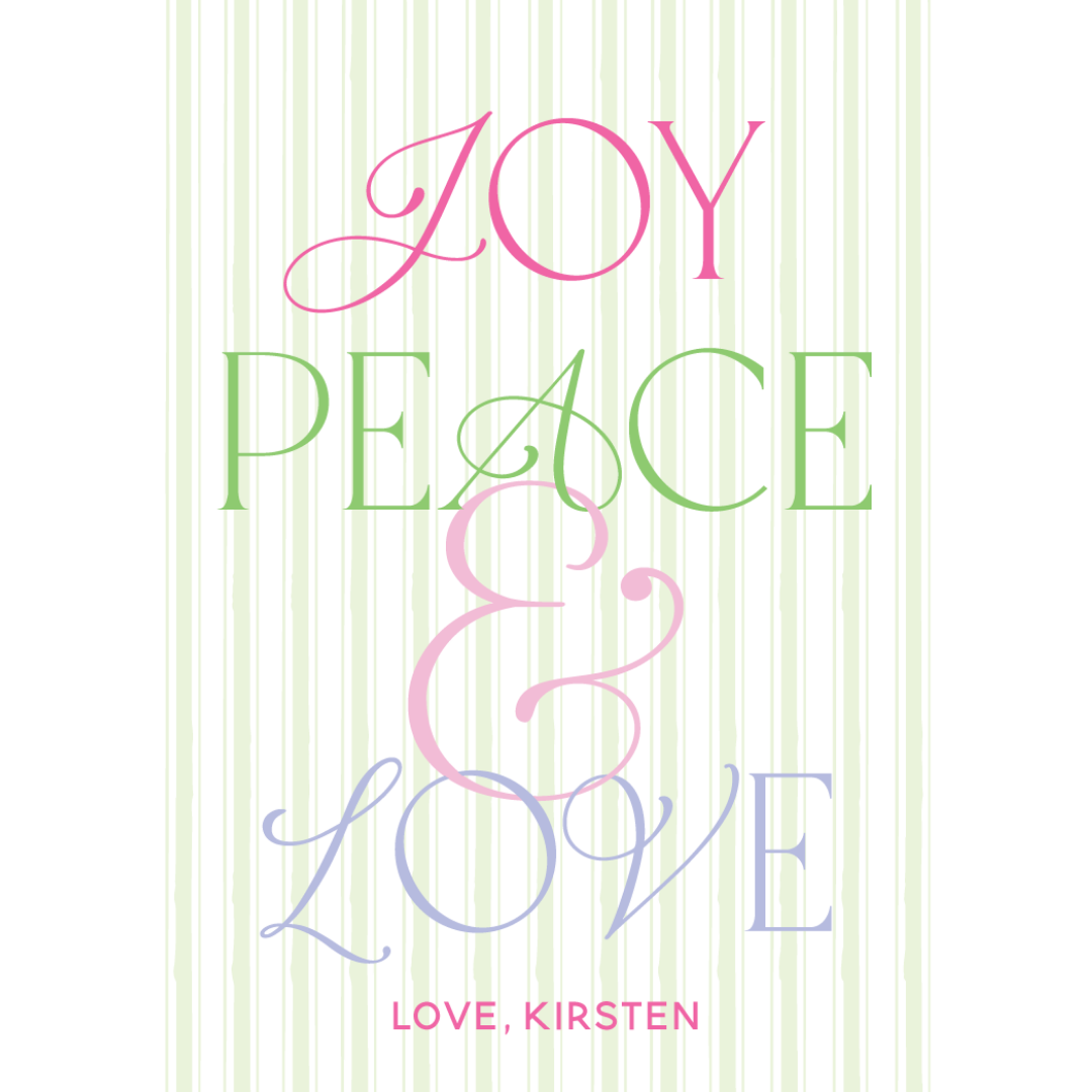 Joy Peace & Love Gift Tag