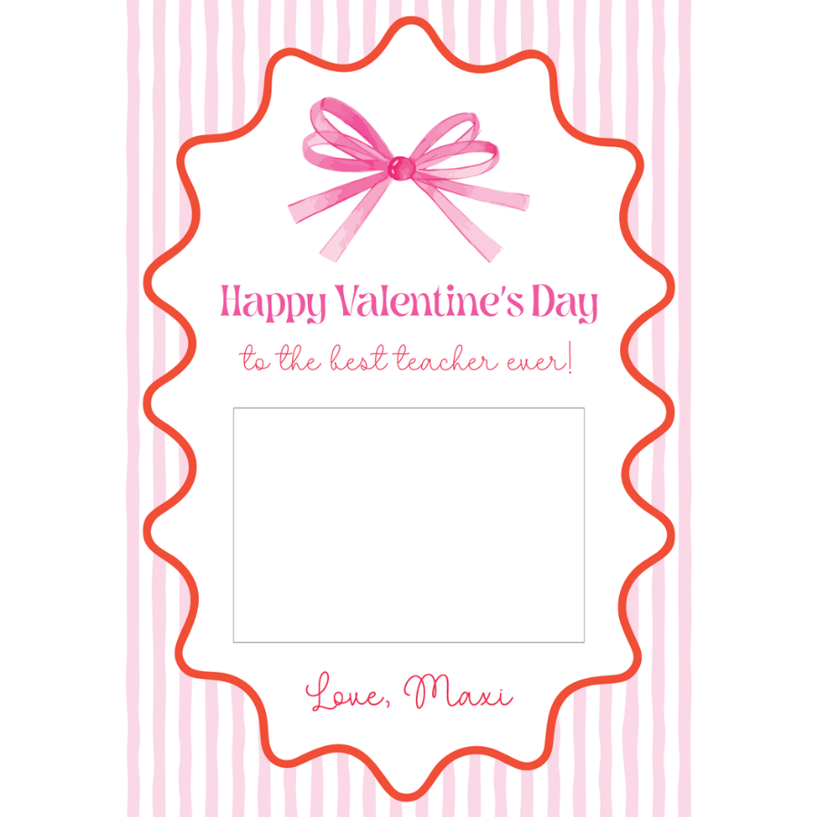 Pink Stripes Gift Card Holder