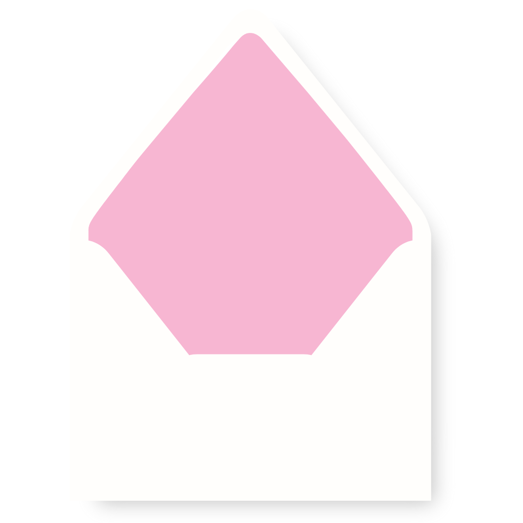 Pink Scallop Border Deck The Halls Crest Envelope Liner - PINK