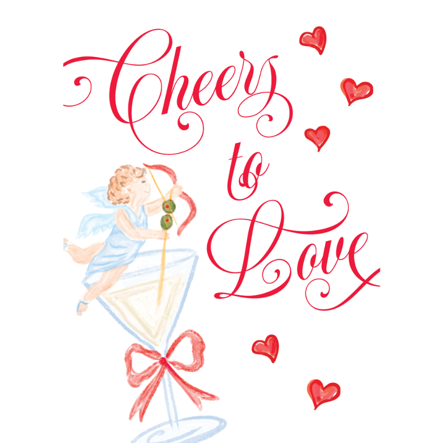 Cupid Martini Greeting Card