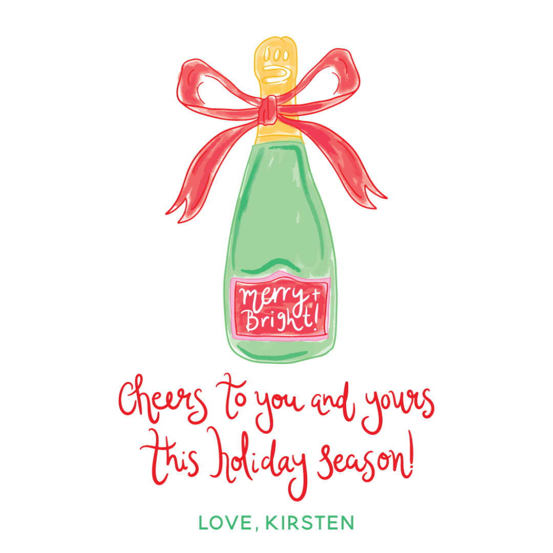 Cheers to You & Yours This Holiday Season Gift Tag