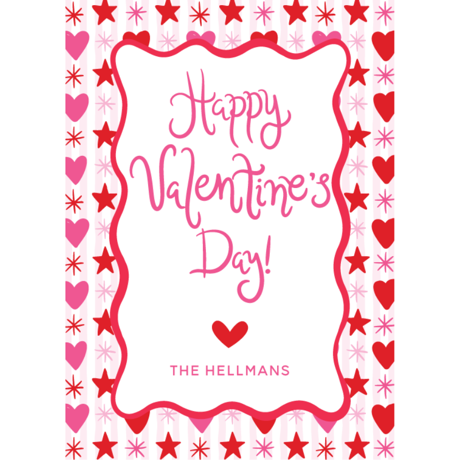 Starbursts & Hearts Gift Tag