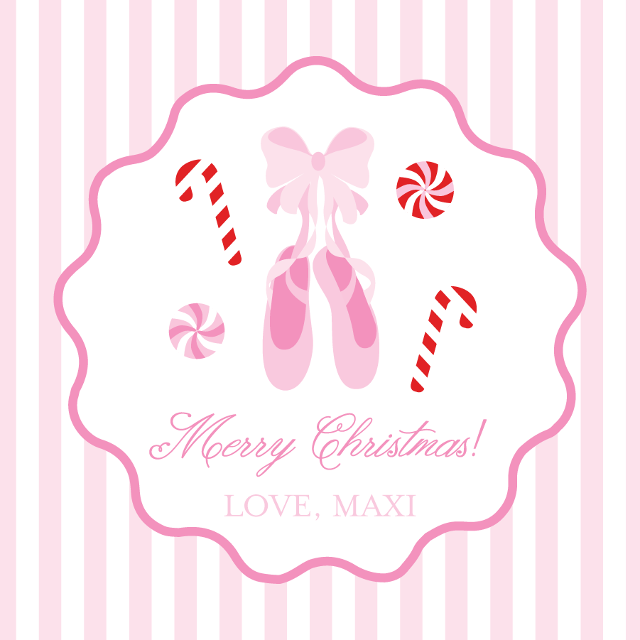 Ballet Shoes Christmas Gift Tag